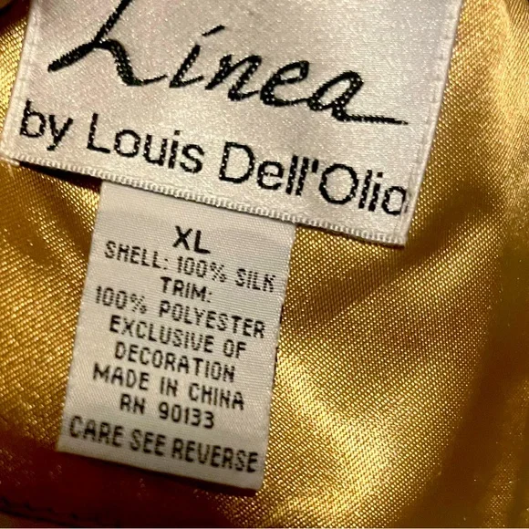 Linea by Louis Dell'Olia 100% Silk Beaded, Sequins& Embroidered Jacket. Size XL - Picture 7 of 7